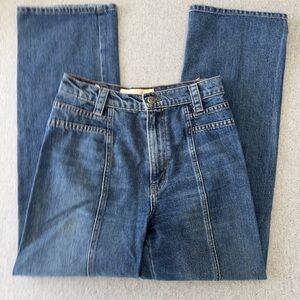 Reformation Blue Straight Jeans with Relaxed Fit